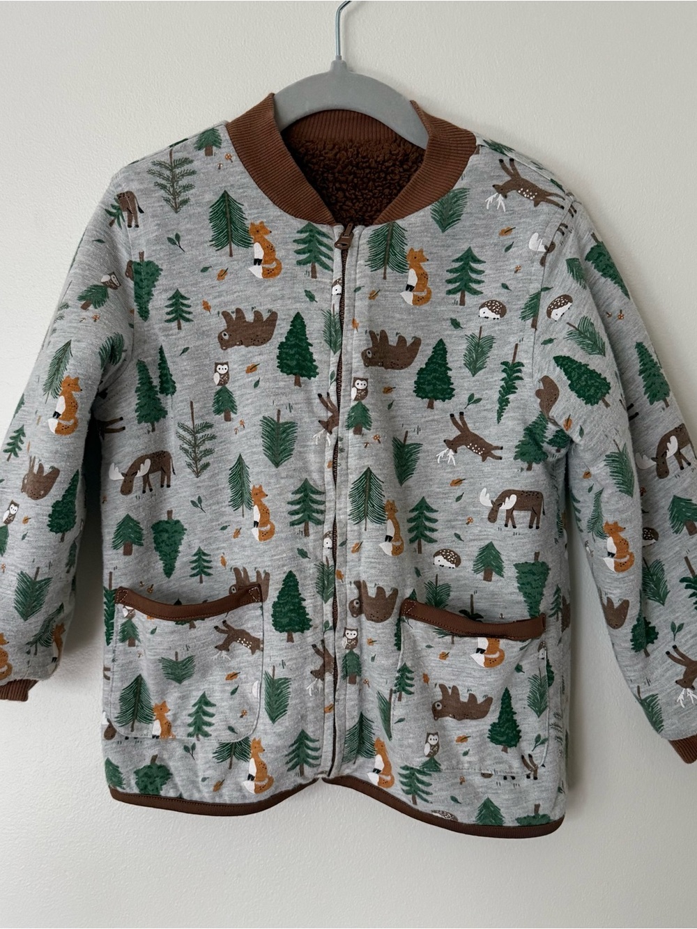 Forest Animal and Sherpa Reversible Jacket